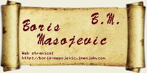 Boris Mašojević vizit kartica